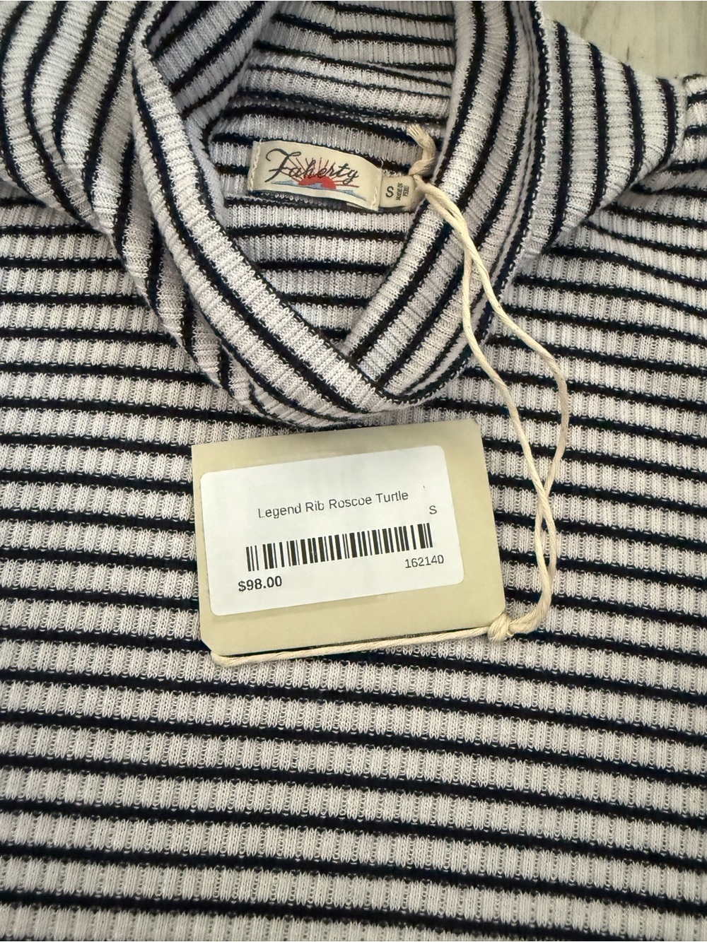 NWT Faherty Legend Rib Roscoe Knit Turtleneck S New Cozy Layer Peru Luxury